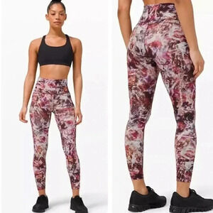 Lululemon Women's Size 6 Wunder Under Train High-Rise Tight Urbantricity Multi